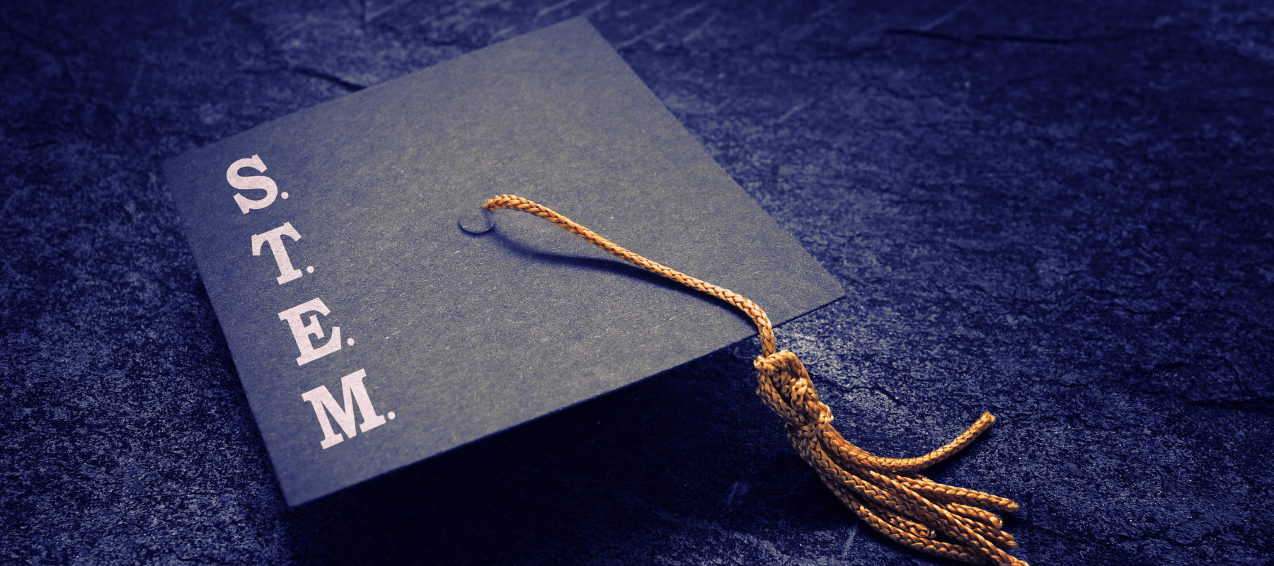 Graduation Hat with STEM written on it