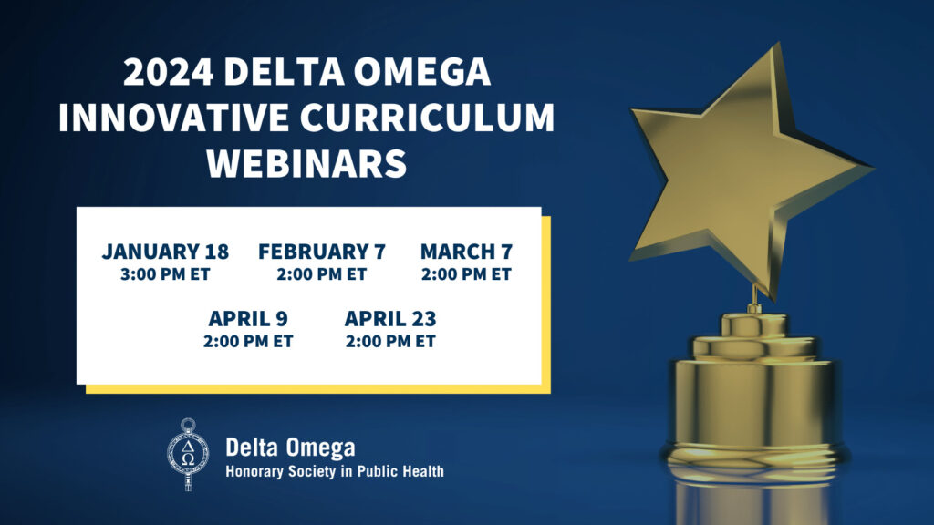 2024 Delta Omega innovative curriculum webinars