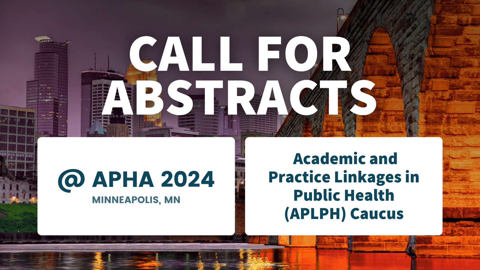 Call for Abstracts 2024 APHA and APLPH