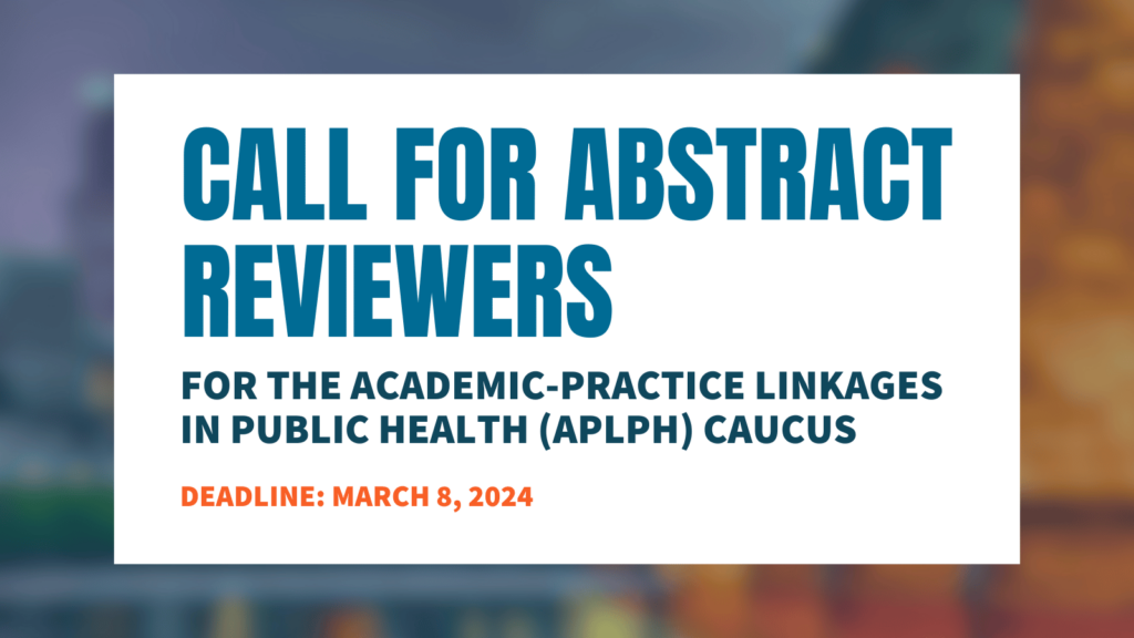 CALL FOR abstract reviewers for APLPH (1)