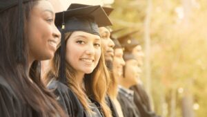 diverse graduates looking happy