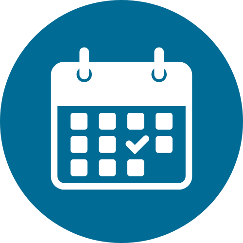 outlined graphic of a calendar