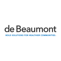 De Beaumont Foundation logo reading bold solutions for healthier communities