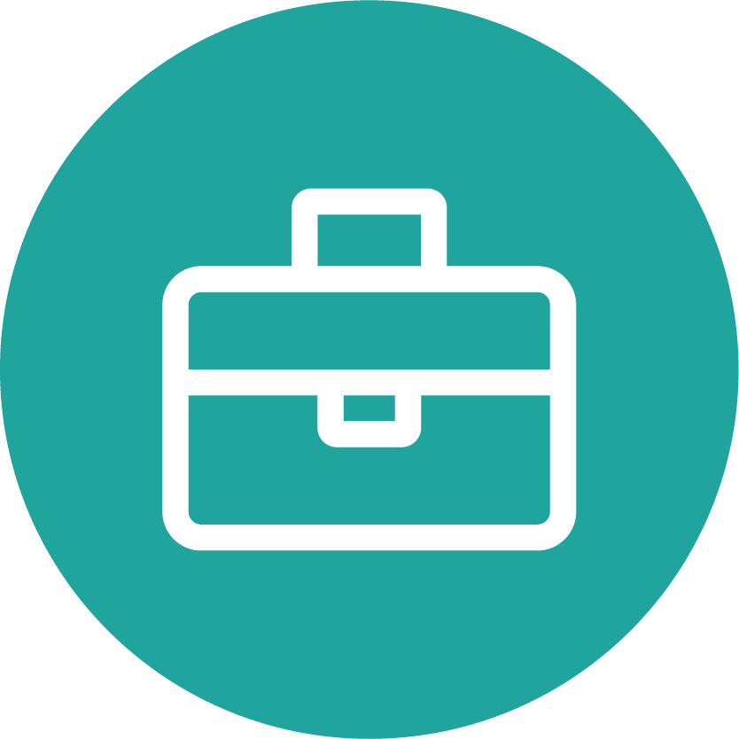 cartoon outline of a briefcase