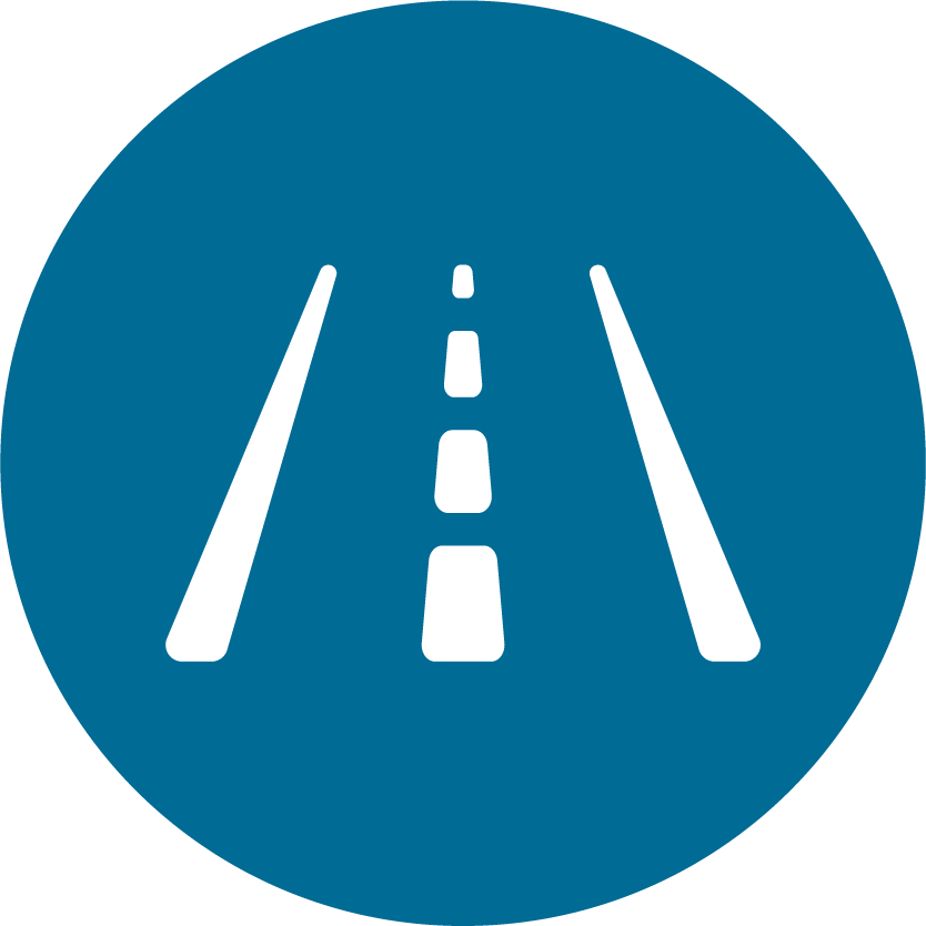 cartoon outline of a road