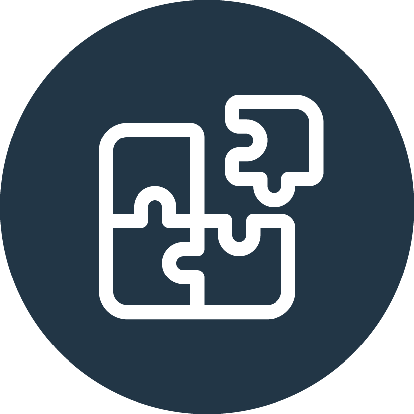 cartoon outline of a puzzle