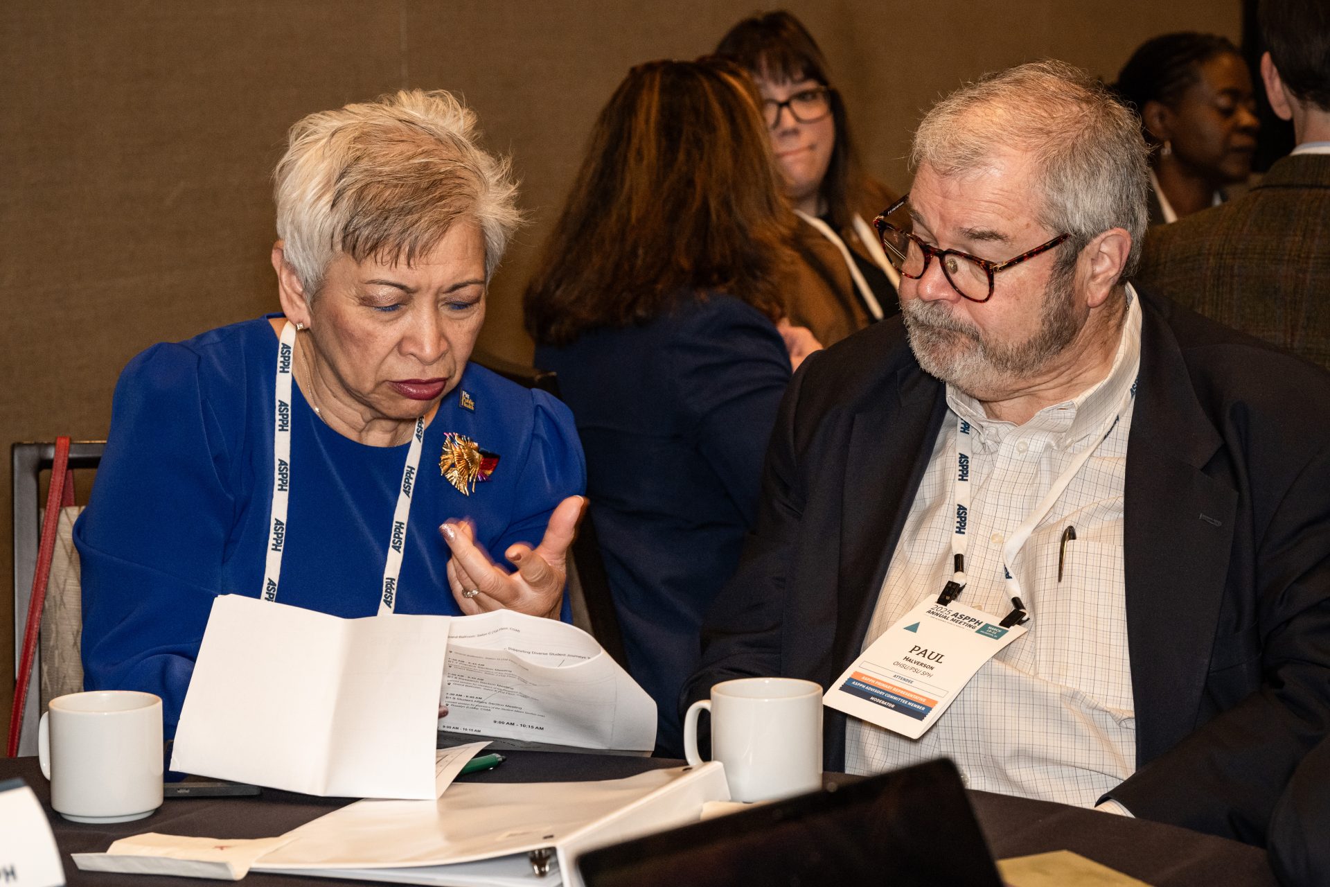 Two of our members speaking to each other