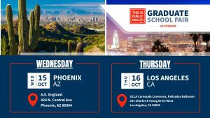 Oct 15 and 16 grad school fairs dates and locations with images