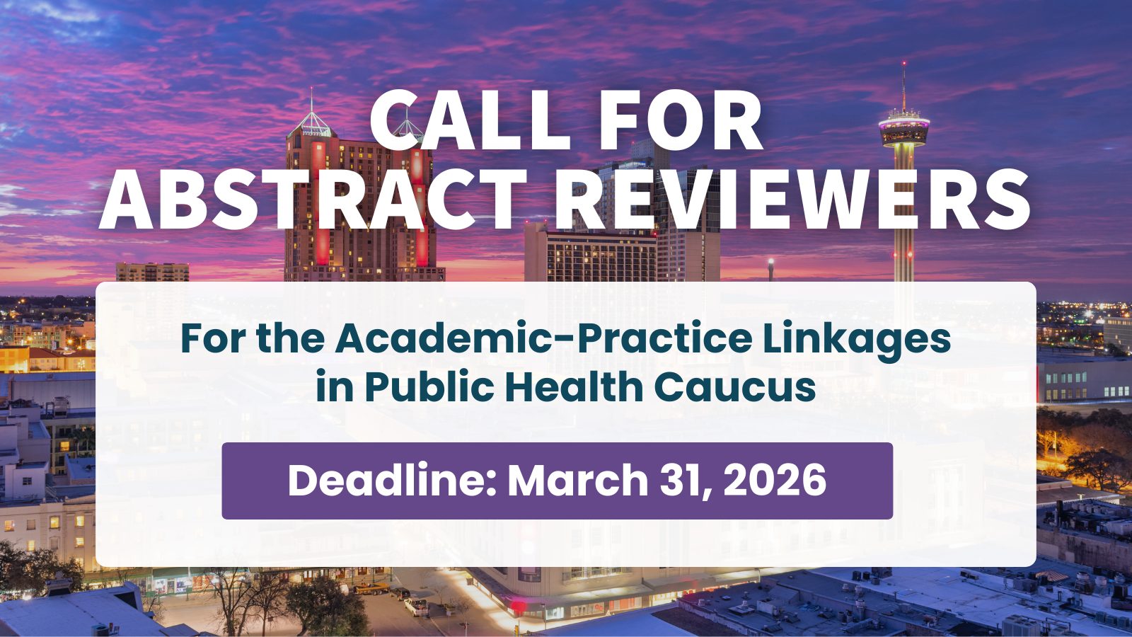 APLPH Caucus - Call for Abstract Reviewers - deadline march 31st 2026