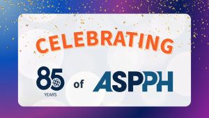Celebrating 85 years of ASPPH with confetti in the background