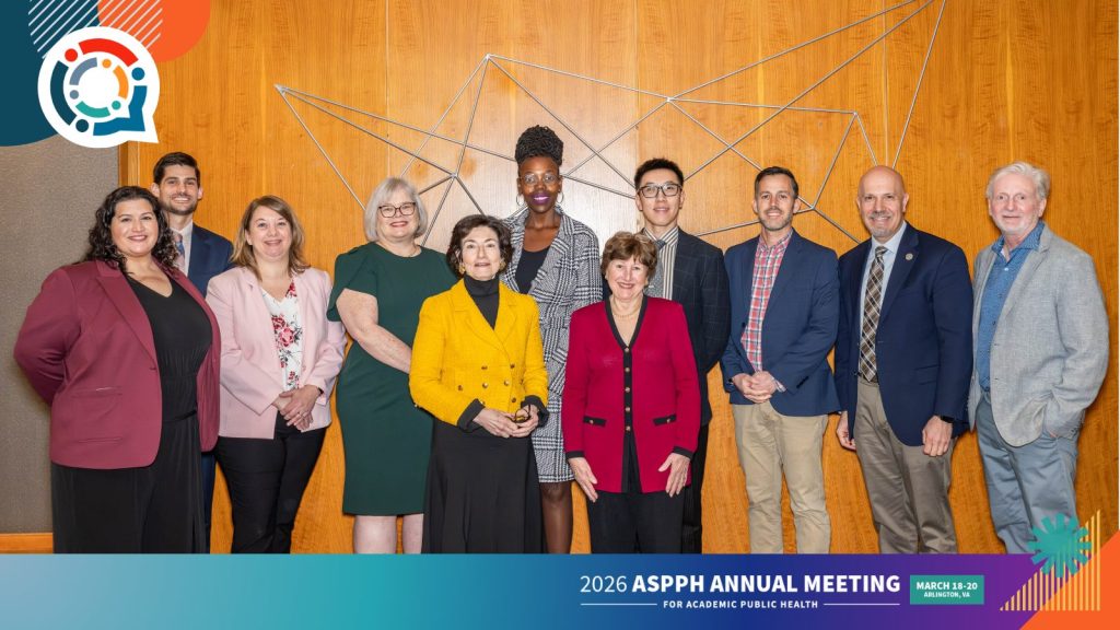 Congrats 2026 ASPPH awardees with image of awardees from the 2026 ASPPH Annual Meeting