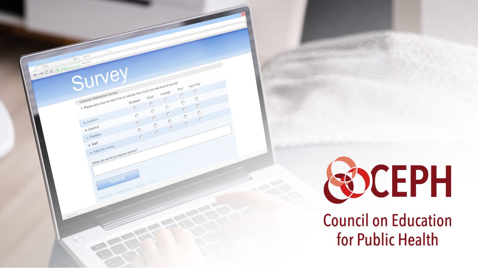 CEPH logo with laptop in the background