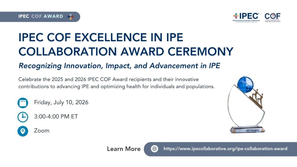 PH Celebrated among the 2025 & 2026 IPEC–COF Excellence in IPE Collaboration Awardees