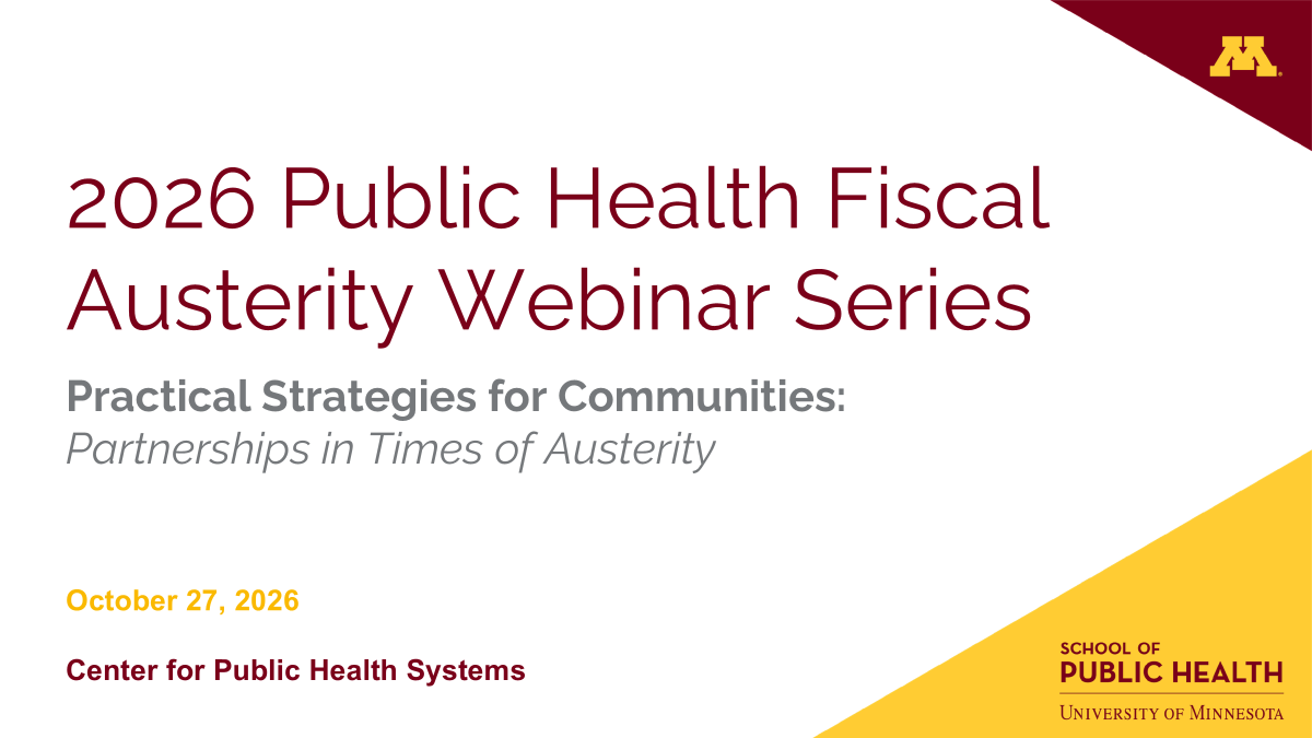 Partnerships in Times of Austerity